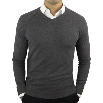 2022 High Quality New Fashion Brand Woolen Knit Pullover V Neck Sweater Black for Men Autum Winter Casual Jumper Men Clothes 2Xl Bulexpress