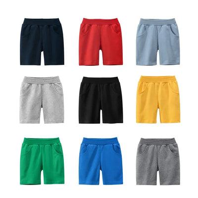 2024 Children Summer Shorts Cotton Solid Elastic Waist Beach Shorts for Boys Girls Sports Pants Toddler Panties Kids Outfits 9Y Bulexpress
